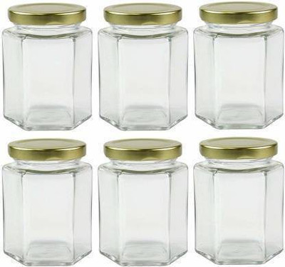 Anita Glass Utility Container  - 250 ml(Pack of 4, White)