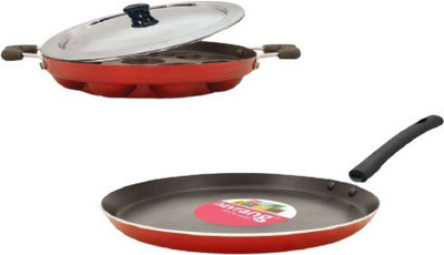 NAVRANG by NAVRANG NAV APPAKARA DOSA TAWA SSLID Non-Stick Coated Cookware Set(PTFE (Non-stick), 3 - Piece)