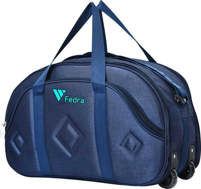 FEDRA (Expandable) Waterproof Polyester Lightweight 60 L Luggage Bag with 2 Wheels Duffel With Wheels (Strolley)