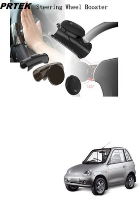 PRTEK Plastic Car Steering Knob(Silver, Black)