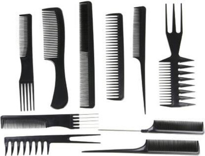 YEMIX 10 PC..Professional Parlour & Salon Use Hair Comb Set For Men & Women (PACK OF 10)..