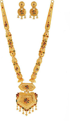 Krishna Creation Alloy Gold-plated Gold Jewellery Set(Pack of 1)