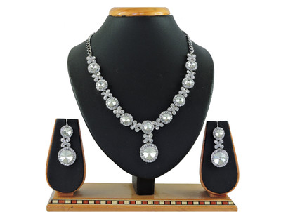 VATSALYA creation Alloy Gold-plated White Jewellery Set(Pack of 1)
