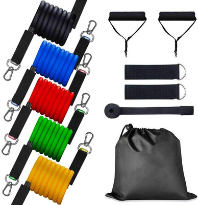 Amextrian Resistance Bands Set with Handles, Workout Tubes Bands with Door Anchor, Carry Bag, Legs Ankle Straps Fitness Accessory Kit Kit