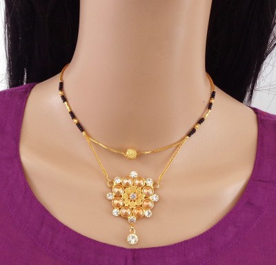 RAMDEV ART FASHION JEWELLERY Ramdev Art Designer and Stylish alloy Mangalsutra for Women Copper, Alloy, Metal Mangalsutra