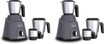 PHILIPS HL7760/00 pack of 2 750 Mixer Grinder (6 Jars, Grey)