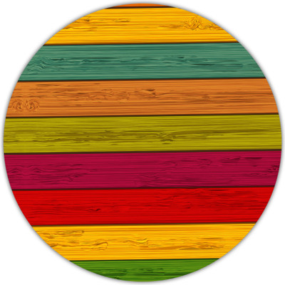 NOCKOUT Designer Round Gaming Non-Slip Rubber Base Mouse Pad for Laptop and Computer |(20 cm x 20 cm, Color ure) Non Slip Base Mousepad(Multicolor)