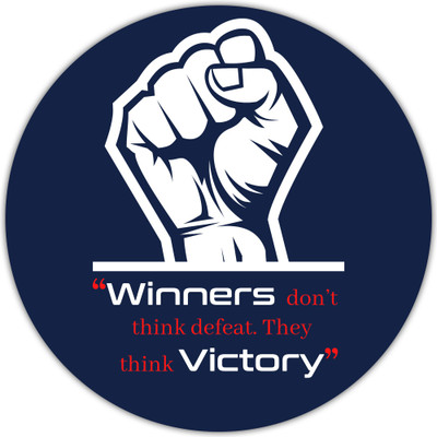 NOCKOUT Designer Round Gaming Non-Slip Rubber Base Mouse Pad for Laptop and Computer |(20 cm x 20 cm, Winner Victory) Mousepad(Multicolor)