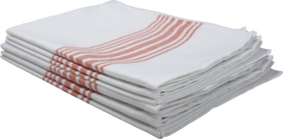 Flipkart SmartBuy Pack of 6 Red Striped White, Red Cloth Napkins(6 Sheets)
