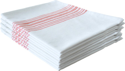 Flipkart SmartBuy Pack of 8 Red Striped White, Red Cloth Napkins(8 Sheets)