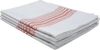 Flipkart SmartBuy Pack of 4 Red Striped White, Red Cloth Napkins(4 Sheets)