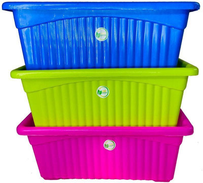 Abasr Plant Container Set(Pack of 3, Plastic)