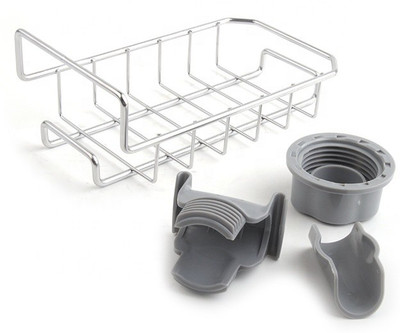 DeCorio Sink Faucet Sponge Soap Cloth Drain Tray Rack Storage Organizer Holder-Shelf Sponge Holder Bathroom Holder-Shelf Easy to Install Stainless Steel Wall Shelf(Number of Shelves - 1, Silver) DeCorio Sink Faucet Sponge Soap Cloth Drain Tray Rack Storage Organizer Holder-Shelf Sponge Holder Bathroom Holder-Shelf Easy to Install Stainless Steel Wall Shelf(Number of Shelves - 1, Silver)