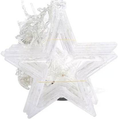 spark world 138 LEDs 3.51 m Yellow Color Changing, Flickering, Steady Star Rice Lights(Pack of 1)
