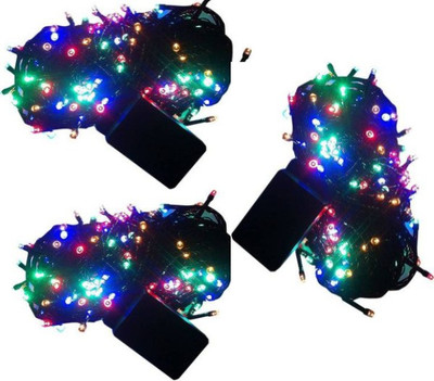 COSMO 72 LEDs 14.99 m Multicolor Color Changing, Flickering Bulb Rice Lights(Pack of 3)
