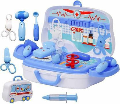 KGINT Sliding Doctor Suitcase Ambulance Toy Set for Childrens Toddler Boys Girls