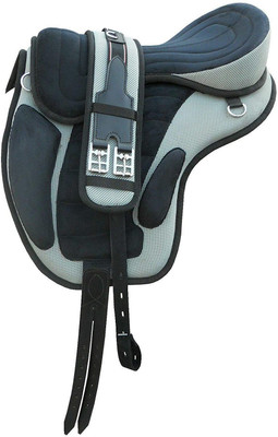 Petstore Synthetic Treeless Freemax Horse Saddle Size - 17 Grey Saddle(Grey)