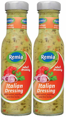 Remia Combo Pack of 2 Italian Dressing With Onion,Paprika & Fine Herbs Sauces(2 x 125 ml)