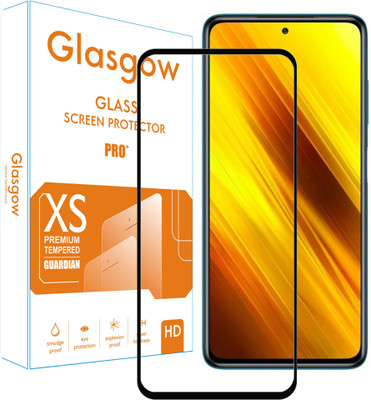Glasgow Edge To Edge Tempered Glass for Poco X3(Pack of 1)