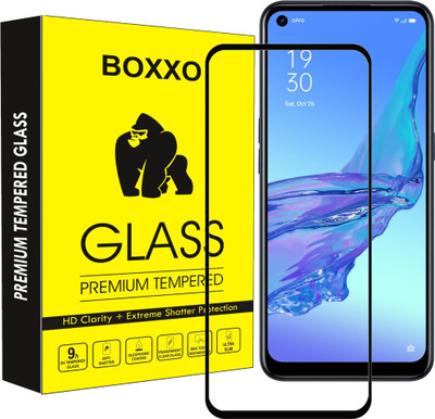 Boxxo Edge To Edge Tempered Glass for Oppo A96(Pack of 1)