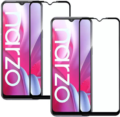 ISAAK Edge To Edge Tempered Glass for Realme Narzo 20a(Pack of 2)