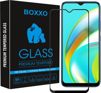 Boxxo Edge To Edge Tempered Glass for Realme C15(Pack of 1)