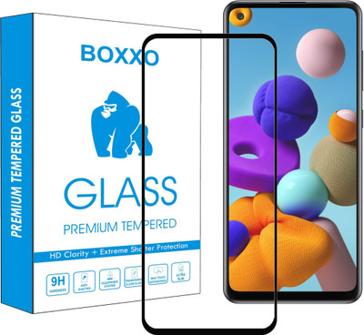 Boxxo Edge To Edge Tempered Glass for Samsung Galaxy A21s(Pack of 1)