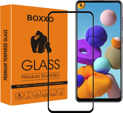 Boxxo Edge To Edge Tempered Glass for Samsung Galaxy A21s(Pack of 1)