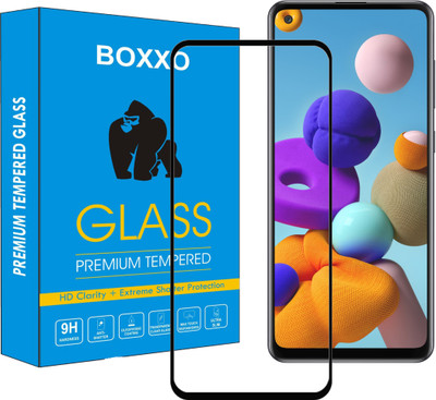 Boxxo Edge To Edge Tempered Glass for Samsung Galaxy A21s(Pack of 1)