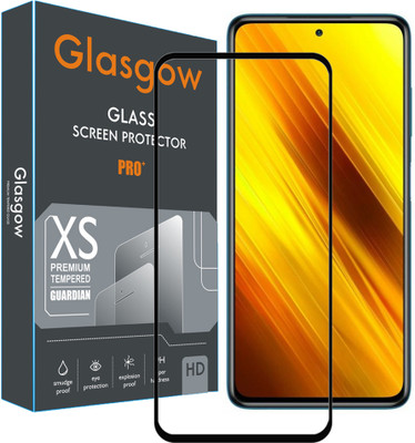Glasgow Edge To Edge Tempered Glass for Poco X3(Pack of 1)