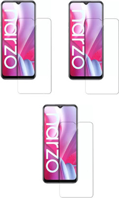 ISAAK Tempered Glass Guard for Realme Narzo 20a(Pack of 3)