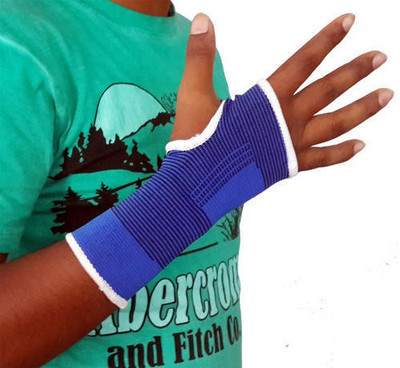 smile4u Both Hand Grip Support Protector Brace Sleeve Support (Free Size, Blue) Hand Support