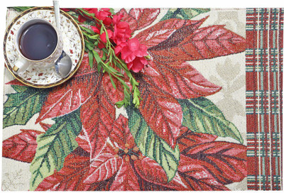 PRAKARTIK Rectangular Pack of 6 Table Placemat(Multicolor, Cotton)