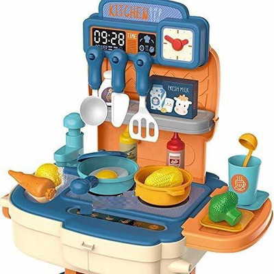 jk int School Bag Type Kitchen Playset School Bag for kids(34 pcs kitchen set)