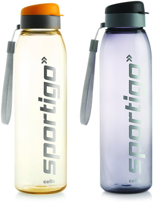 cello 1000 ml Plastic Bottle(Pack of 2, Multicolor)