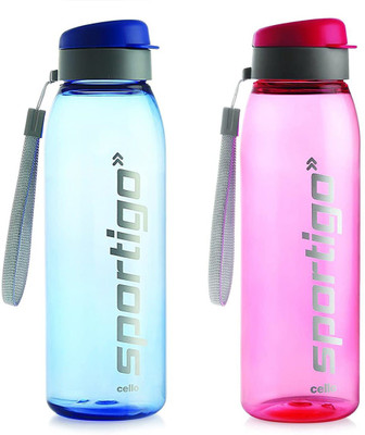 Cello Sportigo Plastic Bottle, 1000ml,Set Of 2,Blue/Pink 1000 Ml Bottle (Pack Of 2, Blue, Pink, Plastic) For Rs. 120 @ 60 %