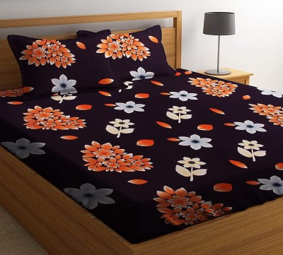 Optra 240 TC Microfiber Double Floral Flat Bedsheet(Pack of 1, Multicolor)