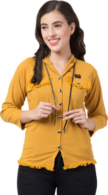 FASHIONZILLA Women Solid Casual Pink Shirt