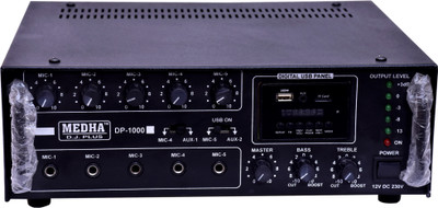 MEDHA D.J. PLUS Professional 100 Watt P.A. Amplifier With Digital Media Player 100 W AV Power Amplifier(Black)