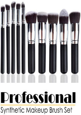 LARA KOSSLER Makeup brush kits: 10 Brush your makeup a complete finishing tou ..(Pack of 10)