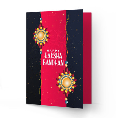 GIFTICS Happy Raksha Bandhan Greeting Card(Multicolor, Pack of 1)