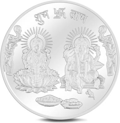 jplonkar Lakshmi Ganesh Silver coin 10 gm S 999 10 g Silver Coin
