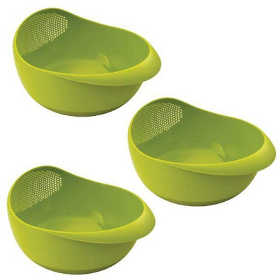 MOBONE Collapsible Colander(Green Pack of 3)
