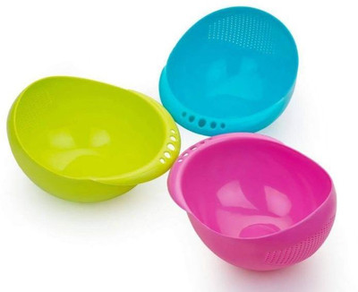 MOBONE Collapsible Colander(Multicolor Pack of 3)