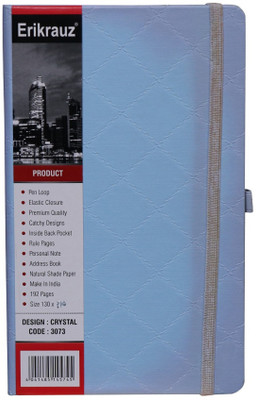 ERIKRAUZ PREMIUM NOTEBOOK A5 A5 Diary Single ruled 192 Pages(SKY BLUE)