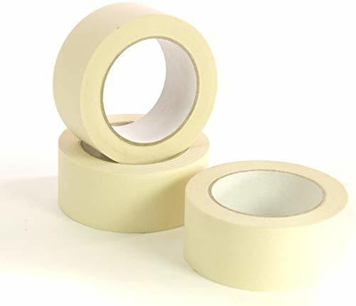 True-Ally Single Sided Handheld Dispenser Masking Tape (Manual)(Set of 3, Off-White)