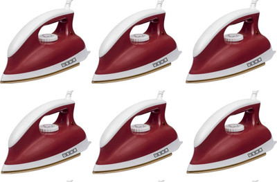 USHA Goliath GO1200WG pack of 6 1200 W Dry Iron(Maroon)