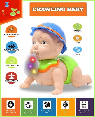 ToyTrends Musical Baby Crawling Toy for Kids with 3D Lights & Music Toys for Babies(Multicolor)