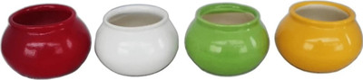 SBC Plant Container Set(Pack of 4, Ceramic)