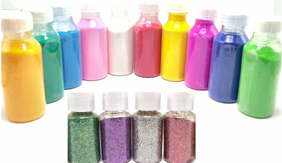 newebit Pack of 14 Rangoli Powder(Multicolor)